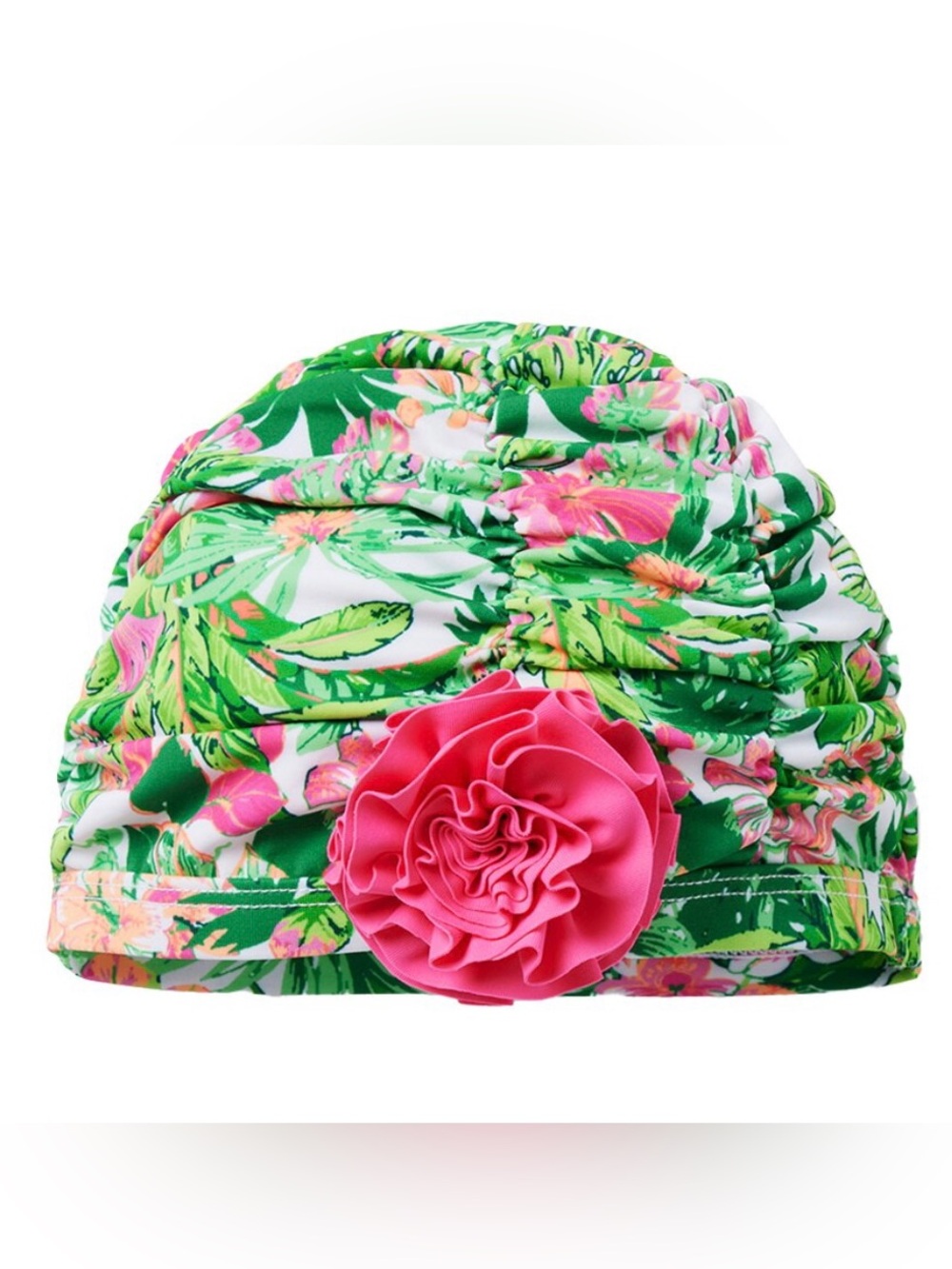 Janie and Jack Girls Pink Floral Bikini Swim Cap Hat 12-24 Months NWT New Infant